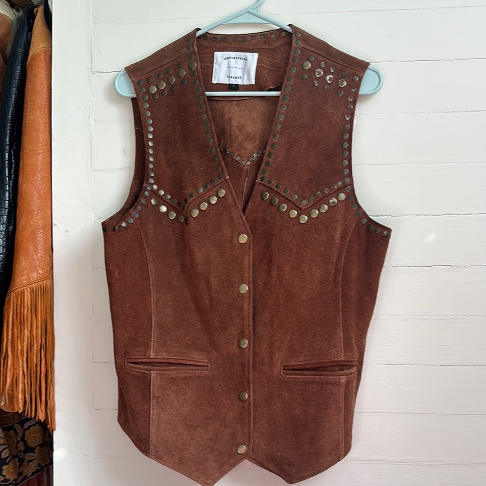 Understated Leather studded vest — Free People